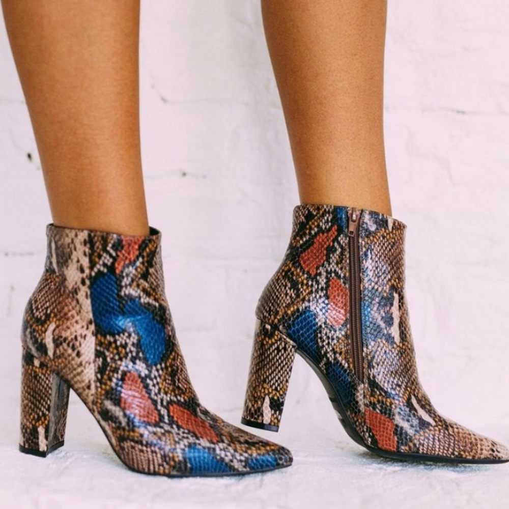 Snake Skin booties